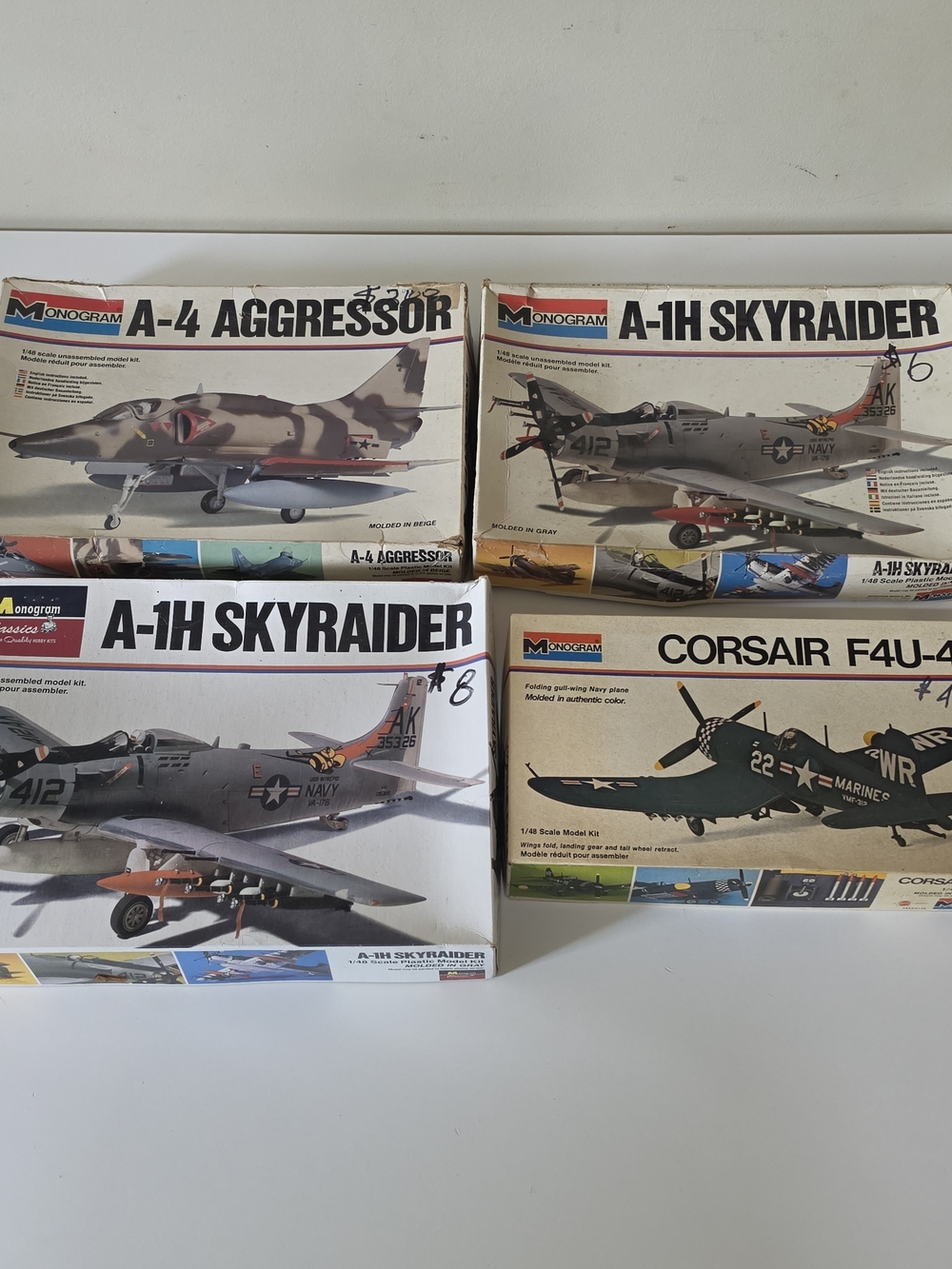 Monogram, Airplane Model Kit, bundle 4 boxes